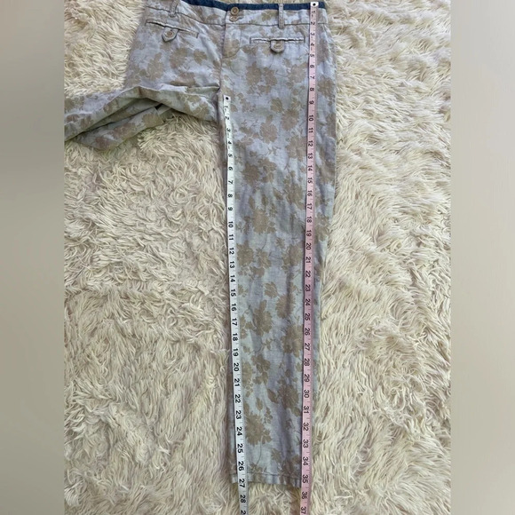 Anthropologie CARTONNIER Charlie Skinny Trouser Pant Mid Rise Ankle flower SZ 2 - Picture 3 of 6
